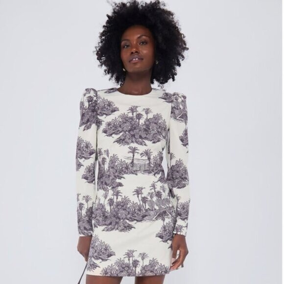 Tuckernuck X India HicksNEW Hibiscus Hill Toile Domino Mini Dress Size XXS